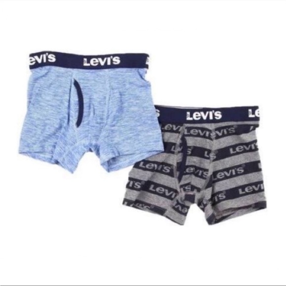 NWT Levi's Boys 2 Pack Blue Boxer Brief M (10-12) - Picture 1 of 8